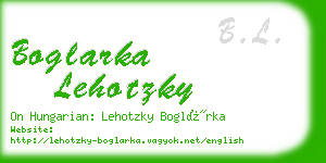 boglarka lehotzky business card